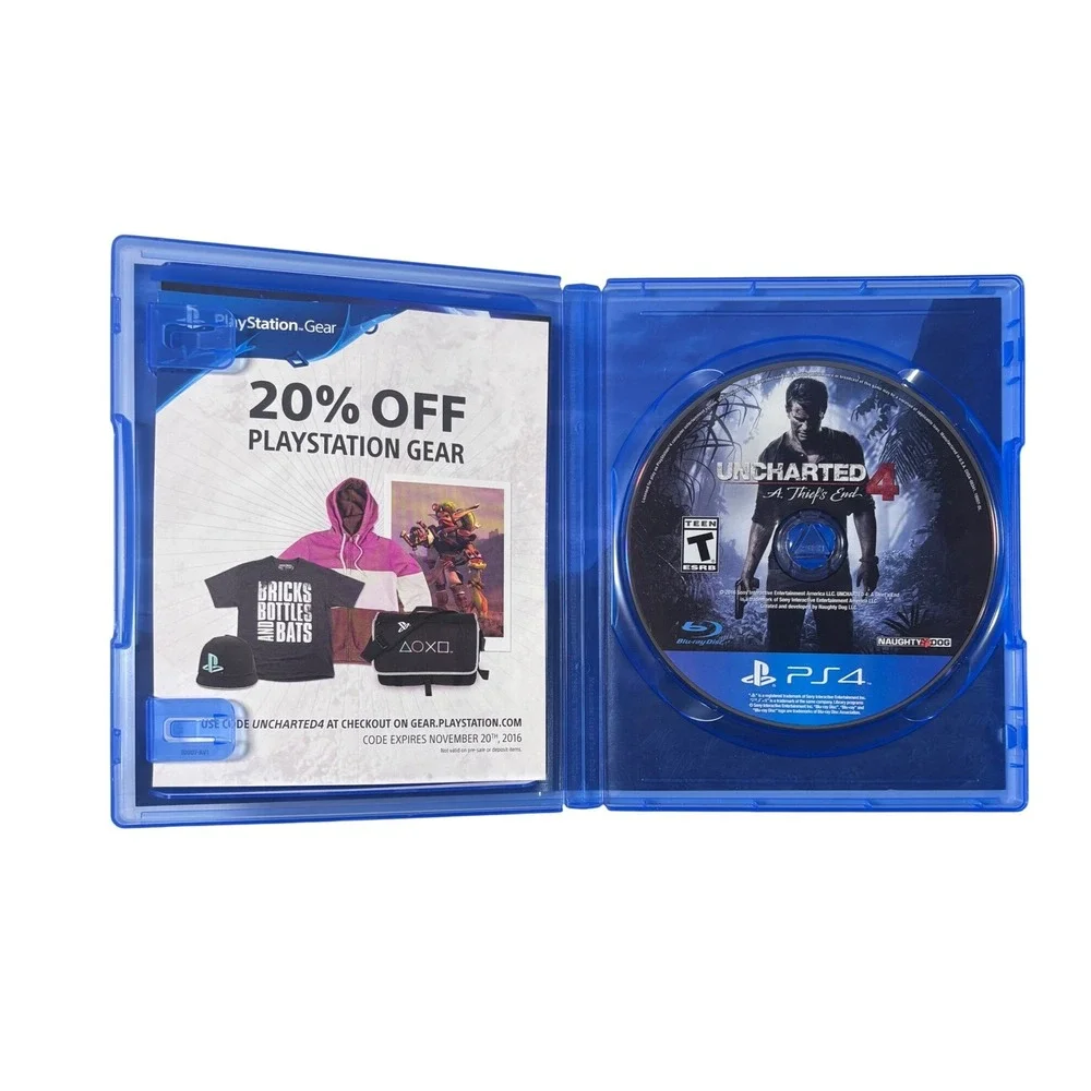 Uncharted 4 A Thief's End Sony PlayStation 4 PS4 Video Game Naughty Dog 2016